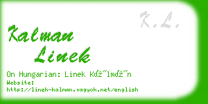 kalman linek business card